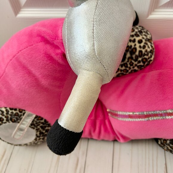 Libby Lu Hot Pink Cheetah Print Motorcyle Y2K Decorative Throw Pillow - Picture 8 of 8